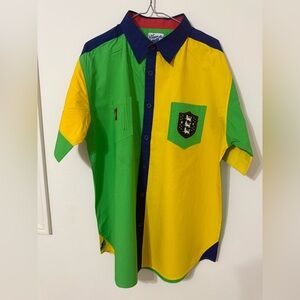 Colorful Short Sleeve Button-Up Shirt